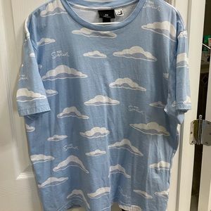 H&M the Simpsons, blue t-shirt, white clouds, size L, used a few times